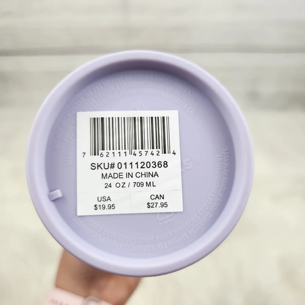 Starbucks Lavender Matte Grid Venti Tumbler 24oz